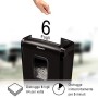 Fellowes Distruggidocumenti a Microframmento Powershred 6M, 6 fogli, per Casa e Ufficio, con Blocco di Sicurezza
