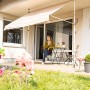 Relaxdays, Beige Tenda da Sole, Protezione per Il Balcone, Regolabile, Senza Forare, a Manovella, 250 cm di Larghezza, 250 x 120