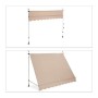 Relaxdays, Beige Tenda da Sole, Protezione per Il Balcone, Regolabile, Senza Forare, a Manovella, 250 cm di Larghezza, 250 x 120
