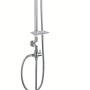 Colonna Doccia Attrezzata 026 Ottone Cromato Soffione Quadro Doccetta