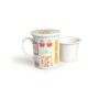 Excelsa Sweet Tisaniera con Filtro E Coperchio, Porcellana, Multicolore, capacità: 200 ml