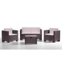 Bica 9017.4 Set Salottino Colorado 4 Posti 119x64x57 cm, Marrone, 279x155x64 cm