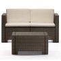 Bica 9017.4 Set Salottino Colorado 4 Posti 119x64x57 cm, Marrone, 279x155x64 cm