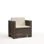 Bica 9017.4 Set Salottino Colorado 4 Posti 119x64x57 cm, Marrone, 279x155x64 cm