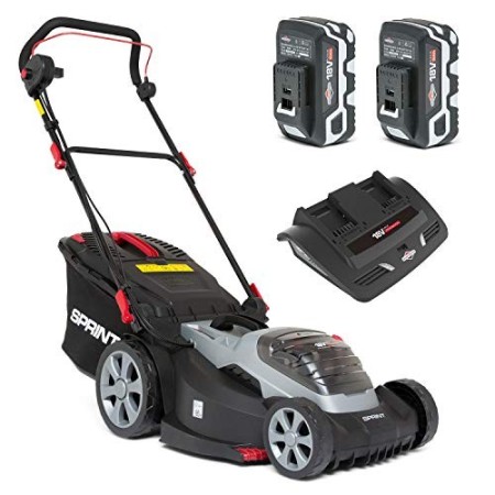 Sprint Rasaerba 440P18V a 2X 18V (36V) agli Ioni di Litio A Batteria, Larghezza Taglio 44cm, Incluso 2 Batteria da 5Ah e Doppio 
