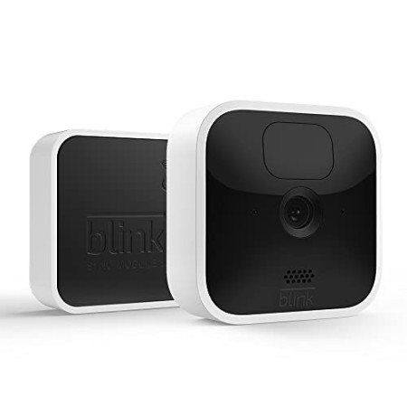 Blink Indoor, Videocamera di sicurezza in HD, senza fili, batteria autonomia 2 anni, rilevazione movimento, comunicazione bidire