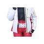 Peak Mountain Auline/Ya - Completo da Sci + Cintura da Neve + Manicotti, da Donna, Bianco (Blanc/fusina), XL