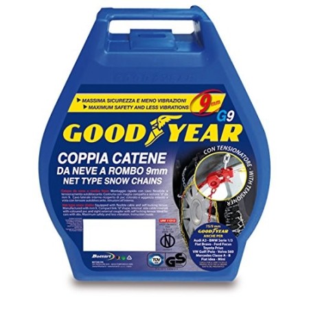 Goodyear 77910 "G9", Catene neve auto 9 mm, Misura 095, Omologate TUV e GS Onorm