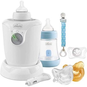 Chicco Perfect 5 Starter Set Allattamento, Bimbo, Biberon Anticolica, Clip, Scaldabiberon, Gommotti, Azzurro