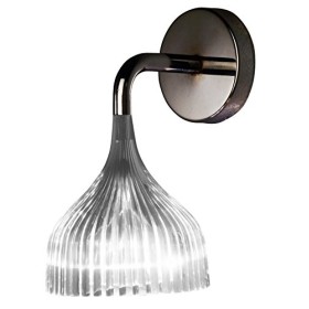 Kartell E' Lampada da Parete E14, Cristallo Trasparente, Ø 13,5 cm H 14,5 cm