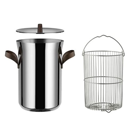Alessi Edo Pentola per Asparagi, Acciaio Inossidabile 18/10