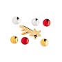 Alessi Bark For Christmas BM06 W Decorazione Natalizia di Design a Forma di Albero, Acciaio, Inox, Bianco, 35.5 x 14 x 45 cm, 1 