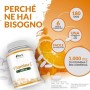 Vitamina C 1000 mg | 180 compresse (Fornitura Per 6 Mesi) | Integratori alimentari Nu U Nutrition
