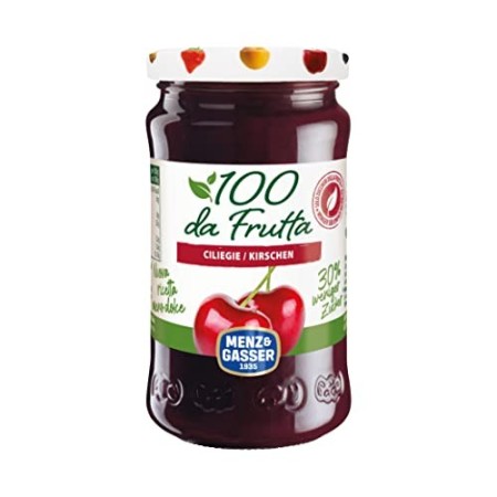 MENZ&GASSER Composta 100Dafrutta Ciliegia, 100% Frutta, 1 Vaso X 240G - 240 gr