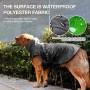 IREENUO Cappotto Cane Impermeabile, Cane Giacca Impermeabile Invernale Caldo con Nastro Riflettente Abbigliamento da Esterno Ada