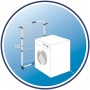 Vileda Level 3 Stendibiancheria a Torre, Stendino con Supporto Grucce, Tre Ripiani, Ripiegabile, con Ruote, in Acciaio, Bianco, 