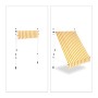 Relaxdays Tenda da Sole, Protezione per Il Balcone, Regolabile, Senza Forare, a Manovella, Larga 150 cm, a Righe Gialle, Bianco,