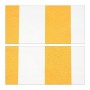 Relaxdays Tenda da Sole, Protezione per Il Balcone, Regolabile, Senza Forare, a Manovella, Larga 150 cm, a Righe Gialle, Bianco,