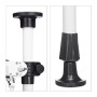 Relaxdays Tenda da Sole, Protezione per Il Balcone, Regolabile, Senza Forare, a Manovella, Larga 150 cm, a Righe Gialle, Bianco,