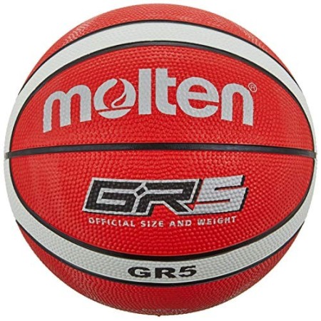 Molten BGR5-RW - Pallone da Pallacanestro, 5, Colore: Rosso/Bianco