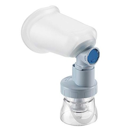 NEBULA SPACER Kit Specifico per Aerosolterapia - Ampolla Nebulizzatrice e Maschera Buccale Volumetrica Distanziatrice per Pazien