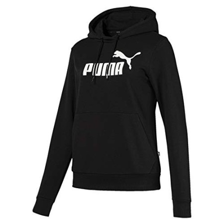 PUMA Essentials, Felpa Donna, Nero (Cotone Black), M