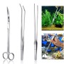 Meiso Acquario Kit Strumento Accessori inox Acquario serbatoio acqua pianta Pinze Forbici Attrezzi Set Pesce Starter Kit