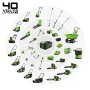 Greenworks Tools Tosaerba a Batteria G40LM35K2X Li-Ion 40 V Larghezza Taglio 35 cm fino 500 m² 2 in 1, Pacciamare Rasare 40 L C