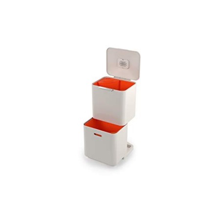 Joseph Joseph 30061 Totem Max Unità Separazione e Riciclaggio Rifiuti 60 litri, Colore Pietra