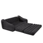 Intex 68566 Pull-Out Sofa, Divano gonfiabile estensibile, Porta bicchieri, materiale floccato, 193 x 221 x 66 cm, Portata Massim