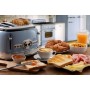 Ariete 156 Tostapane di Design a 4 Fette, 6 Livelli di Tostatura, 1600 W, Acciaio Inossidabile, 4 Scomparti, Blu