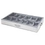 InterDesign Aldo Under Bed Scatola Organizzatore Scarpe per Camera da Letto, Tessuto, Grigio, 91.4x53.3x12.7 cm