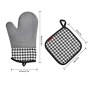 Ankway Guanti da Forno Lunghi e Sottobicchiere, Guanti da Forno in Silicone Impermeabili, Antiscivolo Guanti Resistenti al Calor