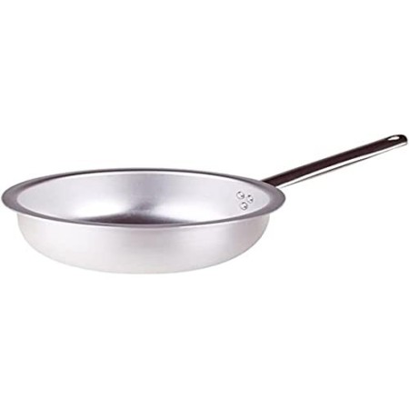 Pentole Agnelli ALMA111BM28 Padella per Mantecare, Alluminio, Argento, 28 cm