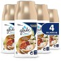 Glade Automatic Spray Ricarica, Fragranza Sensual Sandalwood & Jasmine, Formato Scorta, 1 Confezione da 4 x 269 ml