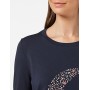 Marchio Amazon - Iris & Lilly Camicia da Notte a Manica Lunga in Cotone Jersey Donna, Blu (Night Sky), XS, Label: XS