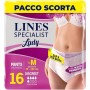 LINES SPECIALIST PANTS DISCREET per Incontinenza, Taglia M, Confezione da 16 Pezzi