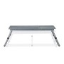 Relaxdays Tavolino da Letto Porta PC, Regolabile, Tavolo per Portatile Pieghevole, Laptop & Tablet, 44x73x34,5 cm,Grigio, Pannel