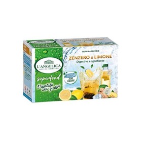 L'Angelica, Tisana Funzionale Zenzero e Limone, Ideale per il Dopo Pasto, Proprietà Digestive e Rilassanti, Vegan, 10 Confezion