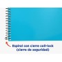 Enri 100430102 Set di 10 quaderni con rilegatura a spirale semplice, quadretti, copertina morbida, colori assortiti