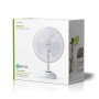 NEDIS FNTB10CWT30 Ventilatore da Tavolo | Diametro 30 cm | 3 velocità | Funzione di Oscillazione | Bianco