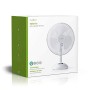 NEDIS FNTB10CWT30 Ventilatore da Tavolo | Diametro 30 cm | 3 velocità | Funzione di Oscillazione | Bianco