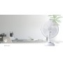 NEDIS FNTB10CWT30 Ventilatore da Tavolo | Diametro 30 cm | 3 velocità | Funzione di Oscillazione | Bianco