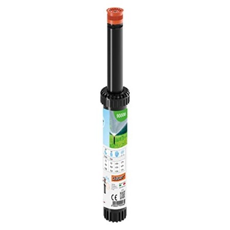 Claber 50945 90006 Irrigatore Pop-Up Regolabile, Nero/Arancione