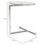 Kare Design Easy Living Tavolino D'Appoggio, Trasparente(Argento), 62 x 46 x 51 cm