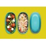 Alessi Food à Porter | SA02 Laz - Lunch Box a Tre Scomparti in Resina Termoplastica, Azzurro