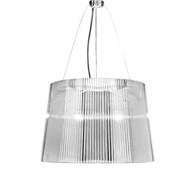 Kartell Gè Lampada a Sospensione E27, Cristallo, 37 x 230 x 26 cm