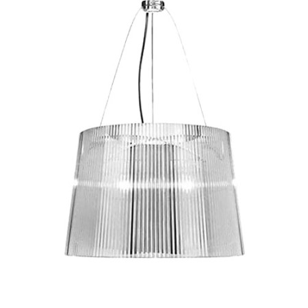 Kartell Gè Lampada a Sospensione E27, Cristallo, 37 x 230 x 26 cm