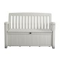 Keter Cassapanca da Giardino Patio Bench Bianca capacità 227 Litri In Resina 132.7 x 63.5 x 89.5 centimetri