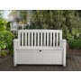 Keter Cassapanca da Giardino Patio Bench Bianca capacità 227 Litri In Resina 132.7 x 63.5 x 89.5 centimetri
